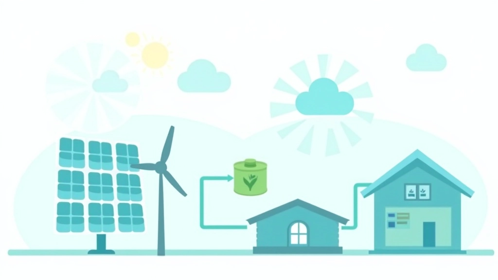 Enerģijas plūsmas diagramma, parādot saules enerģijas uzkrāšanu bateriju sistēmā