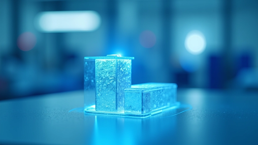 Cietvielu baterijas prototips laboratorijā ar kristāla skaidru struktūru