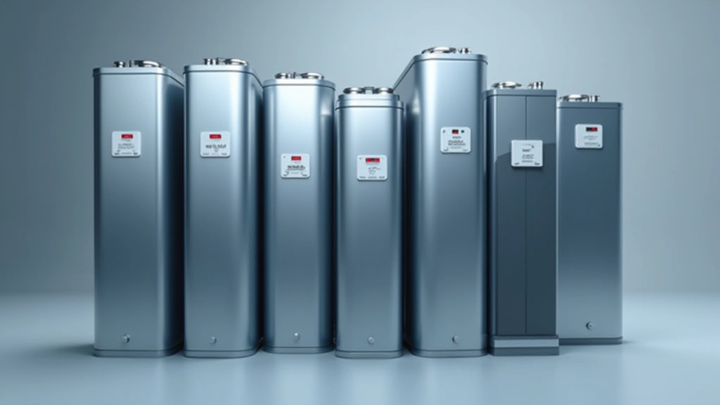 Litija jonu bateriju moduli rindā, melnā un sudrabainā metāla konfigurācija, rūpnieciska izglītojošā perspektīva